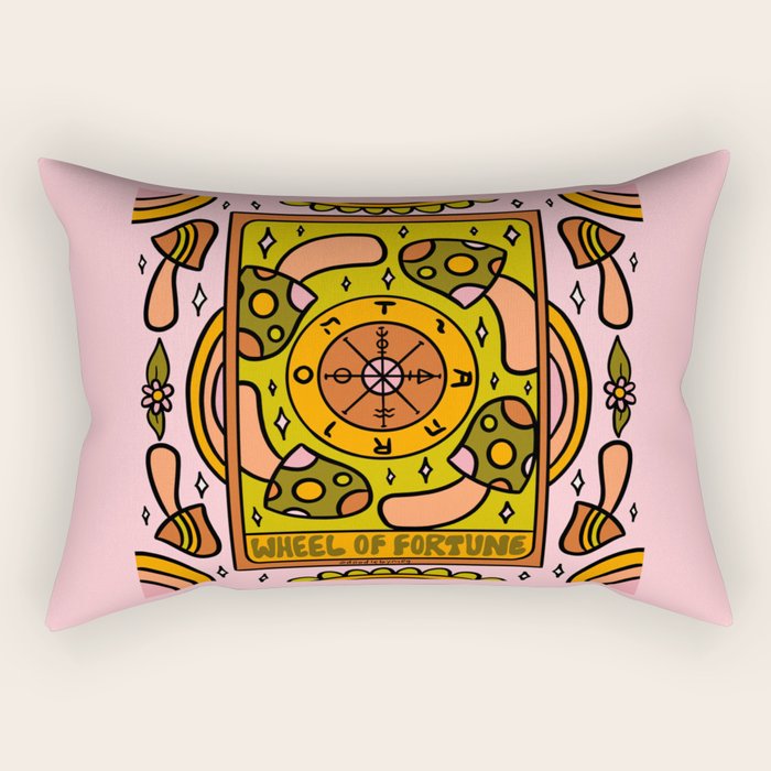 10. Wheel of Fortune Mushroom Rectangular Pillow Gallery Image 1