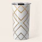 Gold And Grey Geo Travel Mug Gallery Image 1