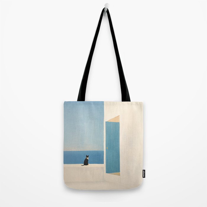 Quiet Cat by the Sea Tote Bag Gallery Image 2