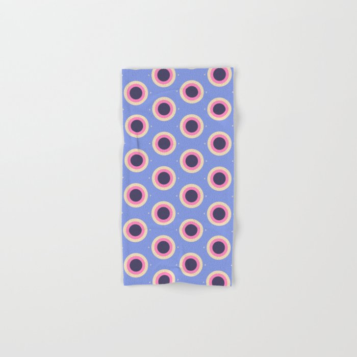 Geometric Mid century Modern blue abstract Bath Towel Gallery Image 1