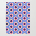 Geometric Mid century Modern blue abstract Poster Gallery Image 4