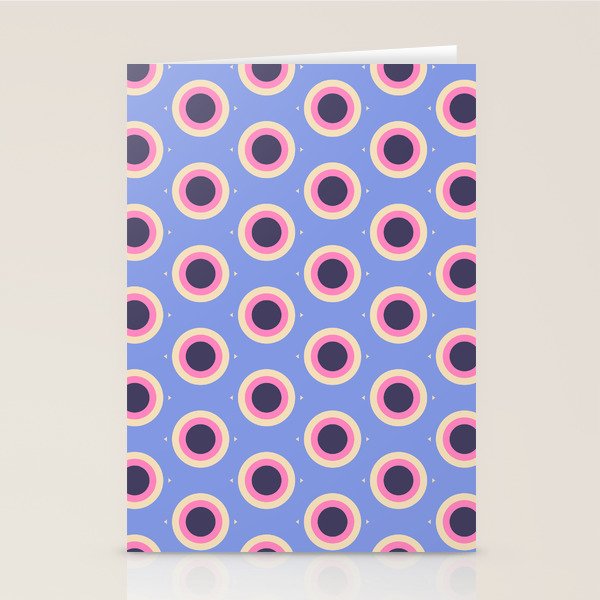 Geometric Mid century Modern blue abstract Stationery Card Gallery Image 2