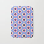 Geometric Mid century Modern blue abstract Bath Mat Gallery Image 1