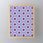 Geometric Mid century Modern blue abstract Mini Art Print Gallery Image 1