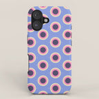Geometric Mid century Modern blue abstract iPhone Case Gallery Image 1