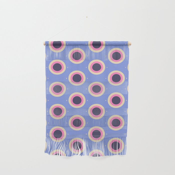 Geometric Mid century Modern blue abstract Wall Hanging Gallery Image 1