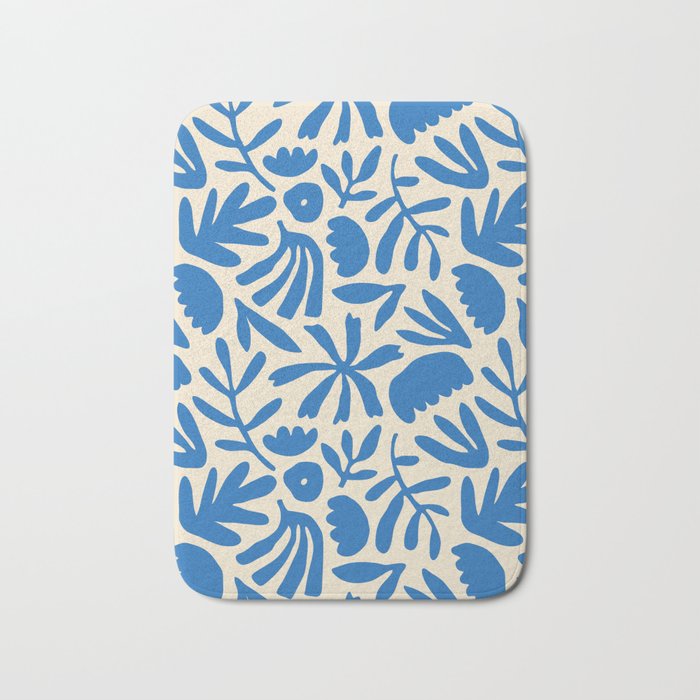 Organic nature flower shape art pattern Bath Mat Gallery Image 1