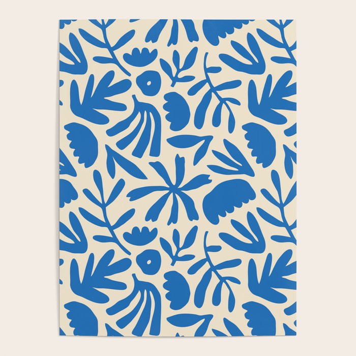 Organic nature flower shape art pattern Poster Gallery Image 4