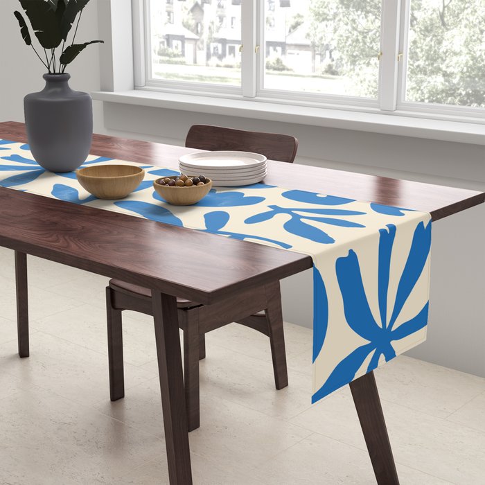 Organic nature flower shape art pattern Table Runner Gallery Image 2