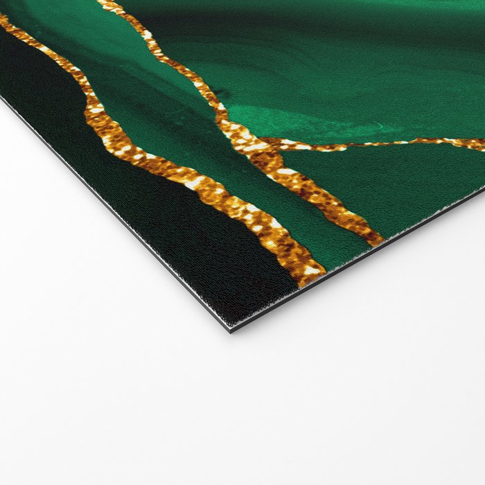 Abstract Green And Gold Emerald Marble Landscape  Welcome Mat Gallery Image 2