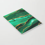 Abstract Green And Gold Emerald Marble Landscape  Notebook Gallery Image 3