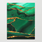 Abstract Green And Gold Emerald Marble Landscape  Notebook Gallery Image 4