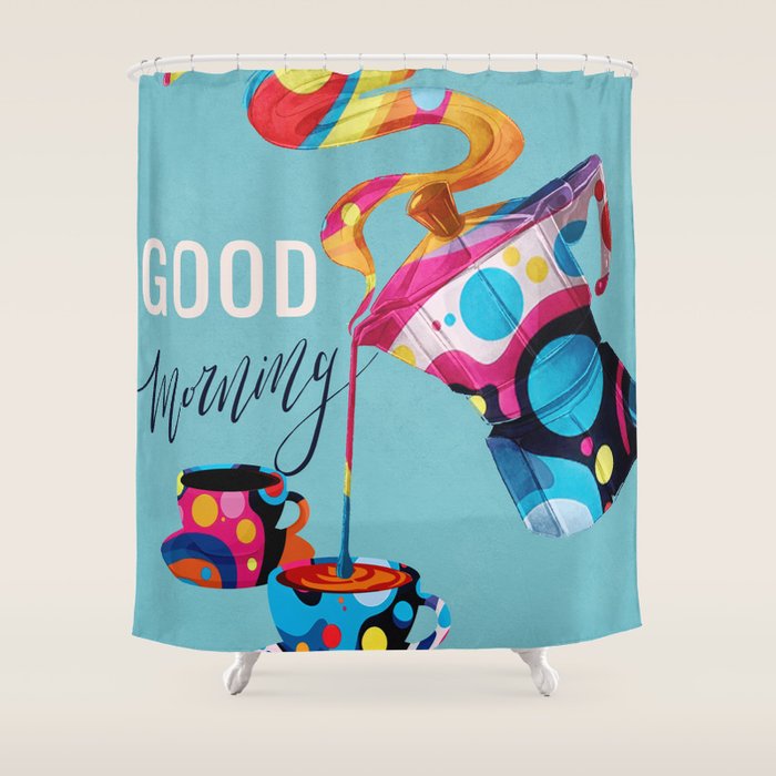 Coffee Time 1 Shower Curtain Gallery Image 1