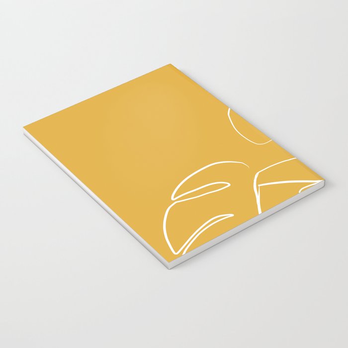 Monstera minimal - yellow Notebook Gallery Image 3