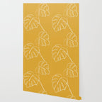 Monstera minimal - yellow Wallpaper Gallery Image 2