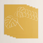 Monstera minimal - yellow Wrapping Paper Gallery Image 3