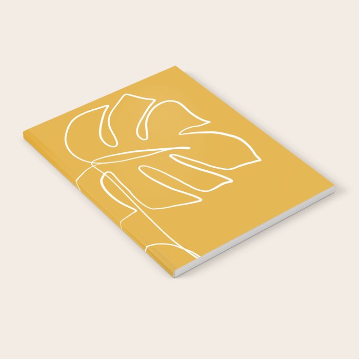 Monstera minimal - yellow Notebook Gallery Image 1