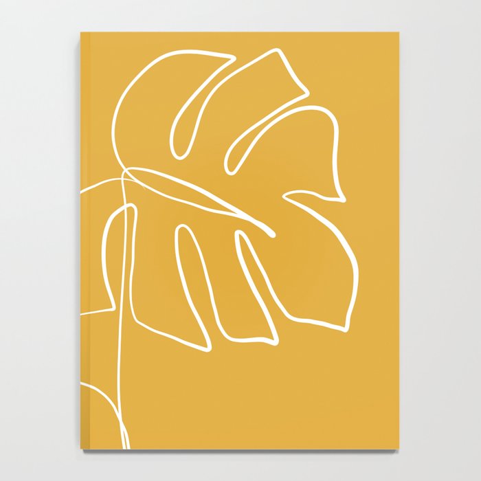 Monstera minimal - yellow Notebook Gallery Image 4