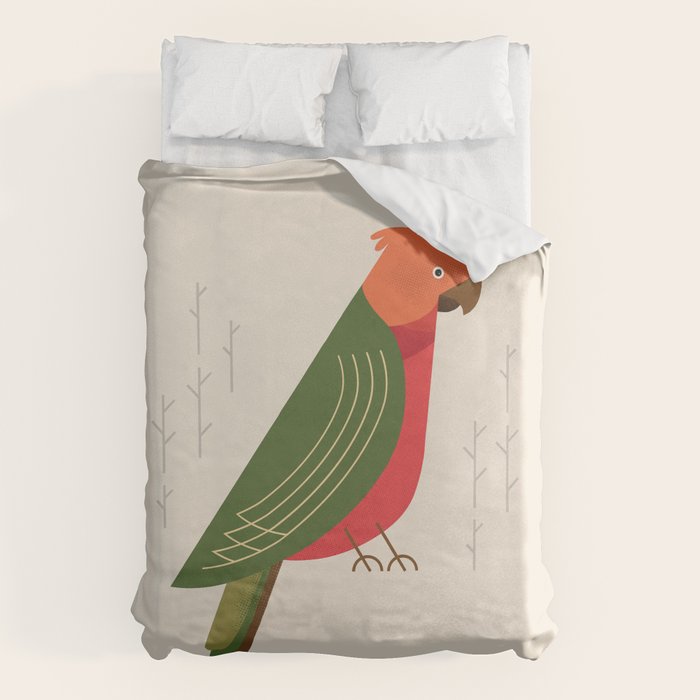 Australian King Parrot, Bird of Australia Duvet Cover Gallery Image 6