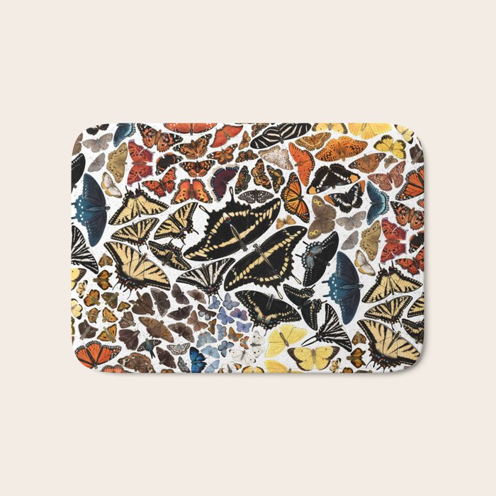 Butterflies of North America Pattern Bath Mat Gallery Image 1