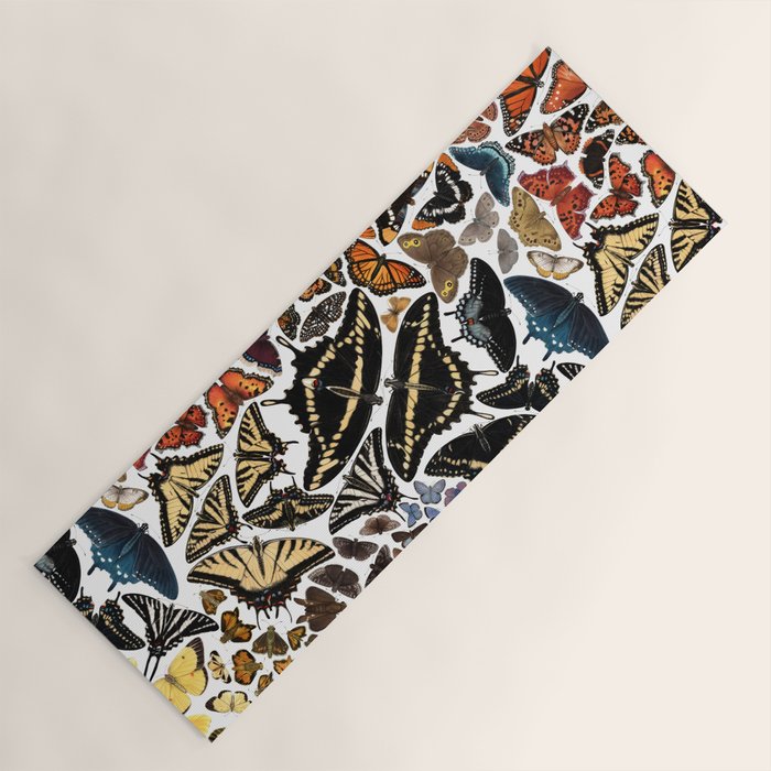 Butterflies of North America Pattern Yoga Mat Gallery Image 1