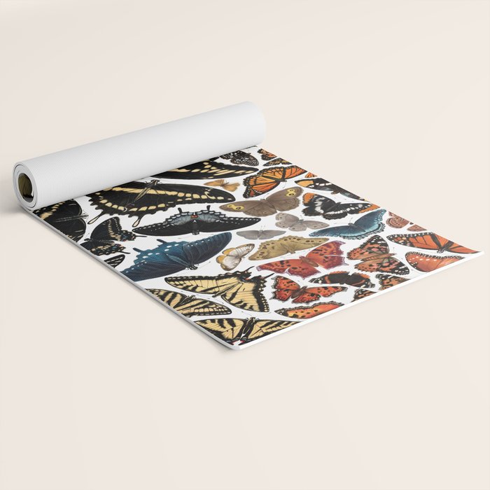Butterflies of North America Pattern Yoga Mat Gallery Image 2