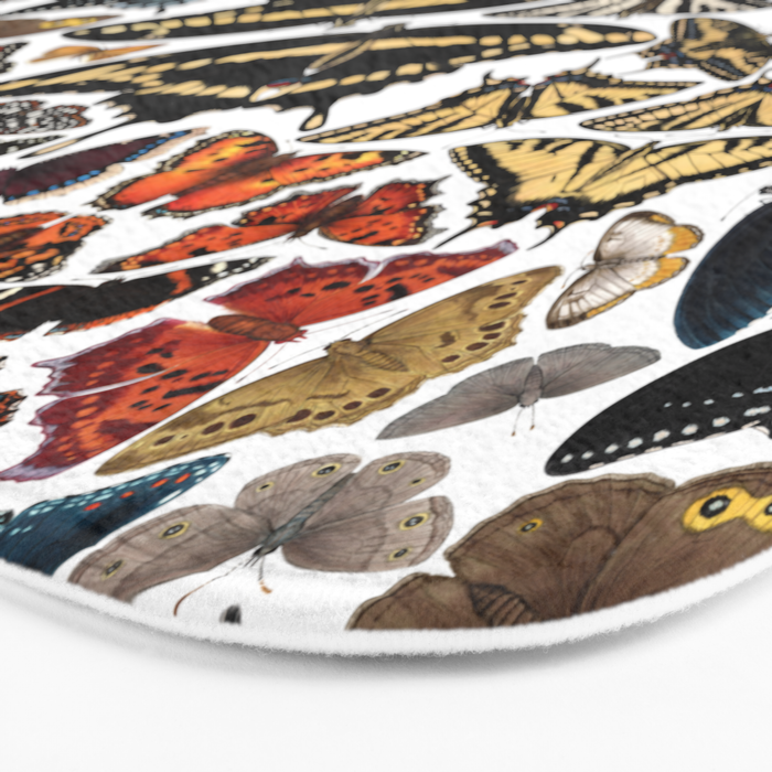 Butterflies of North America Pattern Bath Mat Gallery Image 3