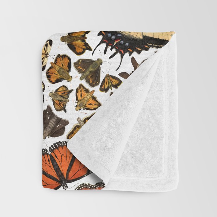 Butterflies of North America Pattern Throw Blanket Gallery Image 3