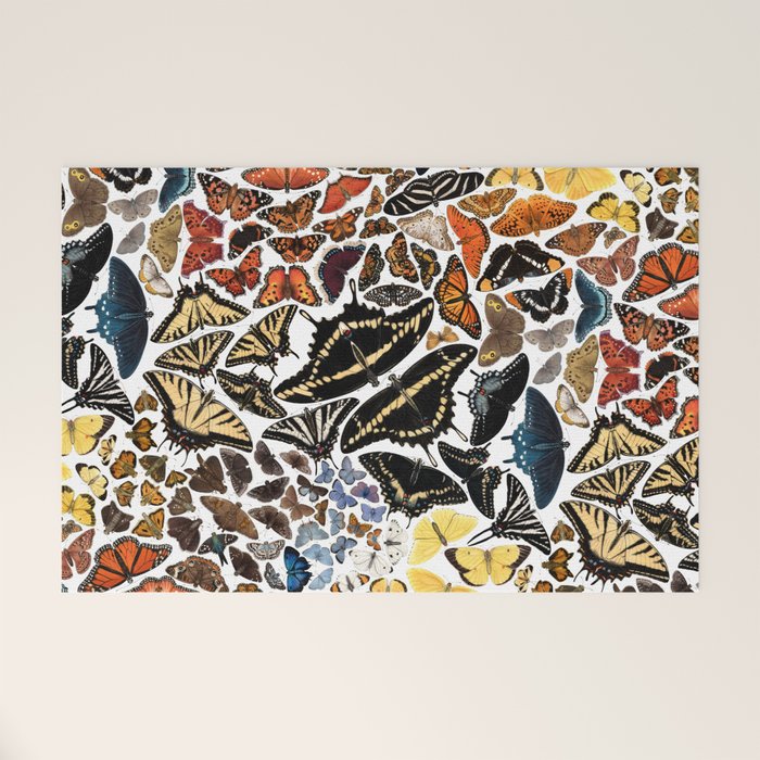 Butterflies of North America Pattern Welcome Mat Gallery Image 1