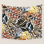 Butterflies of North America Pattern Wall Tapestry Gallery Image 4