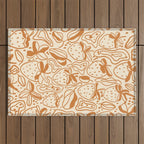 Retro strawberries Outdoor Rug Gallery Image 1