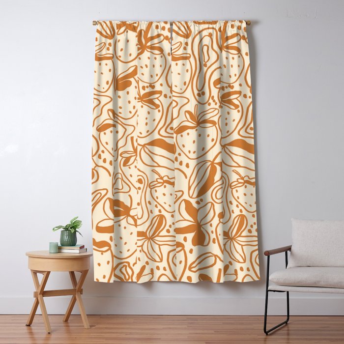 Retro strawberries Window Curtain Gallery Image 5