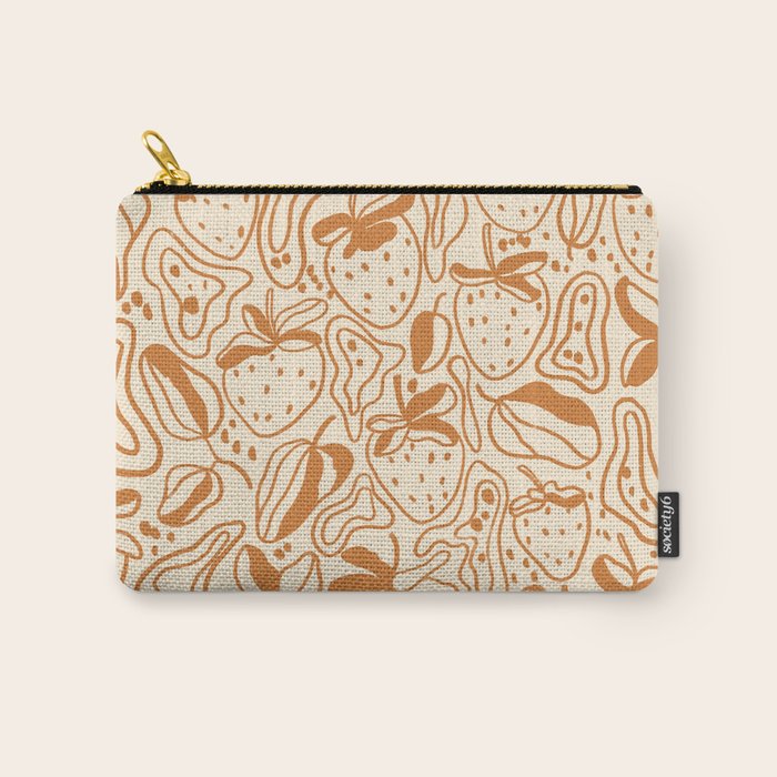 Retro strawberries Carry All Pouch Gallery Image 1