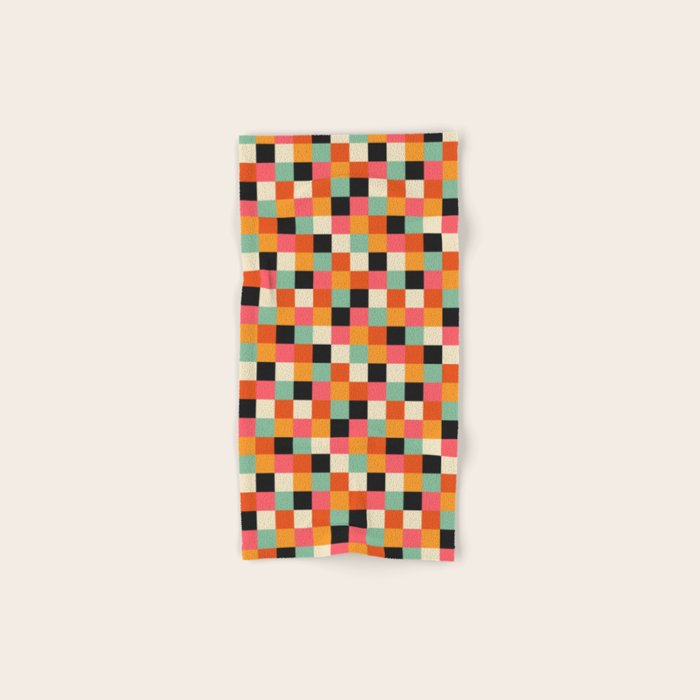 Bold Colorful Checks Pattern - Small XVIII Bath Towel Gallery Image 1