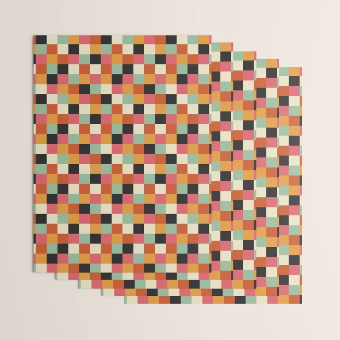 Bold Colorful Checks Pattern - Small XVIII Wrapping Paper Gallery Image 3