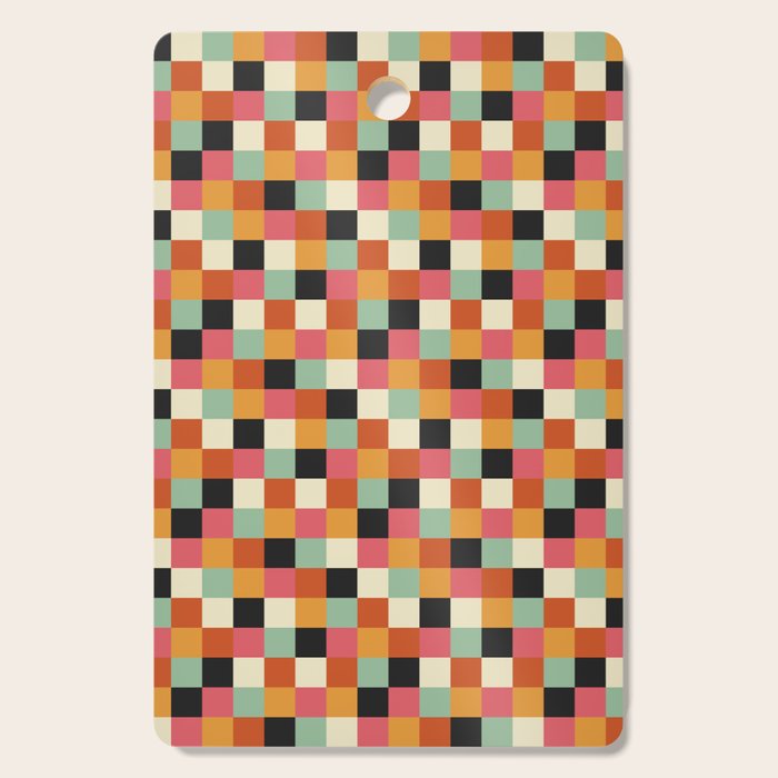 Bold Colorful Checks Pattern - Small XVIII Cutting Board Gallery Image 1