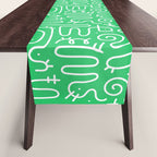 Colorful abstract fun line doodle art pattern Table Runner Gallery Image 1