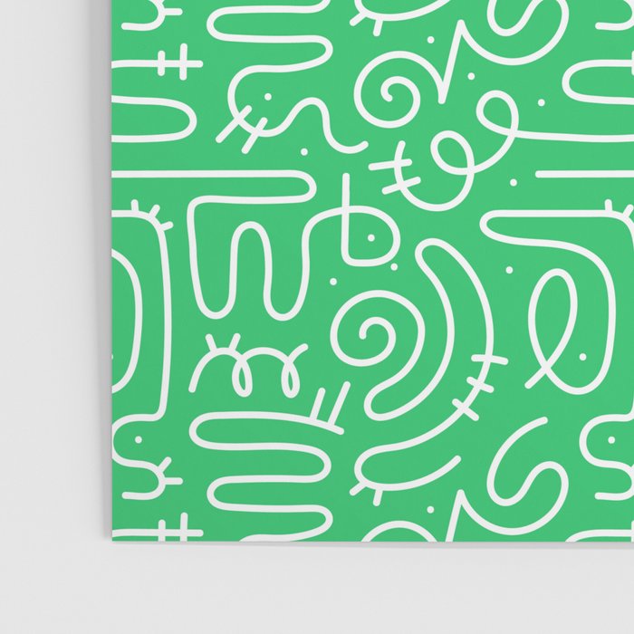 Colorful abstract fun line doodle art pattern Poster Gallery Image 3