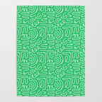 Colorful abstract fun line doodle art pattern Poster Gallery Image 4