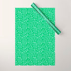 Colorful abstract fun line doodle art pattern Wrapping Paper Gallery Image 1