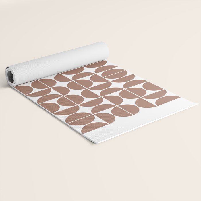 Mid Century Modern Geometric 04 Mocha Mousse Yoga Mat Gallery Image 2