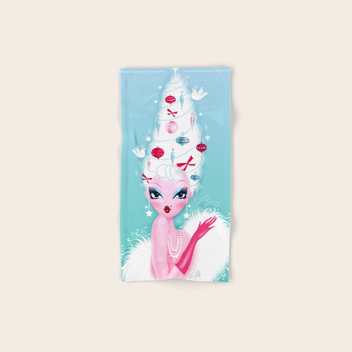 Christmas Coiffure Bath Towel Gallery Image 1