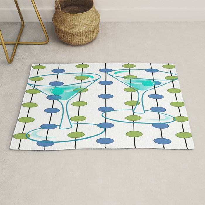 Mid-Century Modern Atomic Art Cocktails 1.0 Rug Gallery Image 1