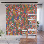 Evelyn red Wall Mural Gallery Image 1