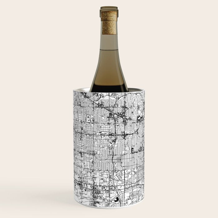 Oklahoma City White Map Wine Chiller Gallery Image 2