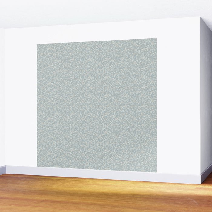 Ditsy Toile Floral - Aquamarine Wall Mural Gallery Image 2