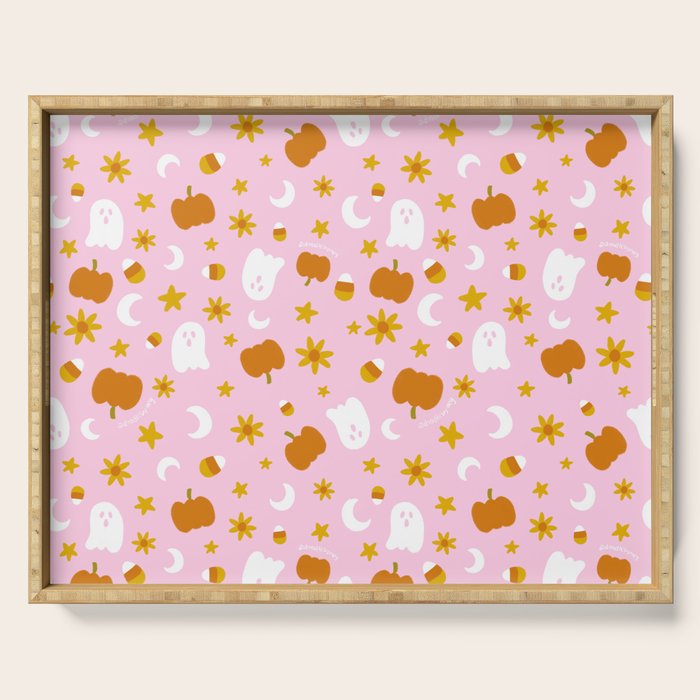 Is It Fall Yet in Pink Serving Tray Gallery Image 1