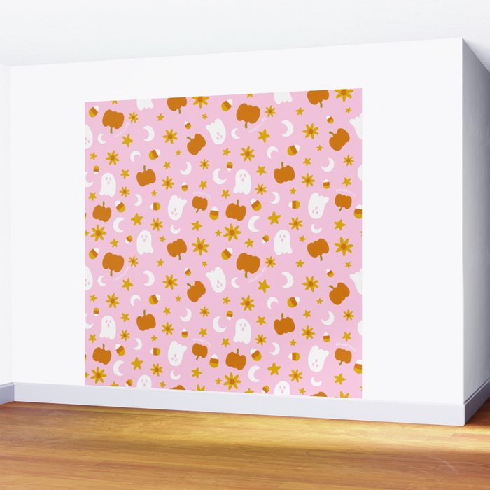 Is It Fall Yet in Pink Wall Mural Gallery Image 2