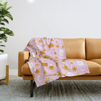 Is It Fall Yet in Pink Throw Blanket Gallery Image 1