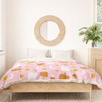 Is It Fall Yet in Pink Duvet Cover Gallery Image 3